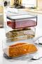 0.75 Lt Rectangular Gasketed, Leak-Proof Lid Storage & Food Container 3 Transparent - 2