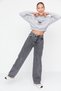 Malfoy Women's High Waist Wide Leg Jeans, Palazzo Jeans, Wide Leg - 8