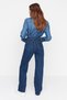 Malfoy Women's High Waist Wide Leg Jeans, Palazzo Jeans, Wide Leg - 5