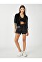 Loves Sport - Text Embroidered Velvet Hooded Sweatshirt - 2