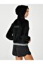 Loves Sport - Text Embroidered Velvet Hooded Sweatshirt - 4