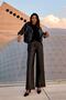 Comfortable Black Trousers with Leather Detail