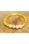 Drop Amber Quartz Natural Stone Matte Adult Elastic Bracelet