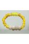 Drop Amber Quartz Natural Stone Matte Adult Elastic Bracelet - 4