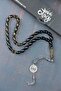 Silver Named Tasseled Fire Amber Rosary, Named Rosary