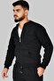 Black 3 Thread Coat - 2