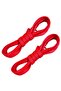100 Cm Red Flat Waxed Laces, Cotton Knitted Boots Shoelaces - 7