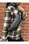 100% Real Leather Women's Waist Bag Black 24*16*5 Cm - 4