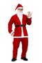 Santa Claus Costume Outfit New Year Dress Red Fleece For Adult Happy New Year - 7