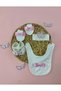 Newborn Baby Girl Jumpsuit Set 5 Pieces Pink Angel Out of Hospital - 2