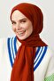 شال وشاح قطني من الطوب الداكن - 3