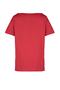 Kırmızı %100 Pamuk Oversize/Geniş Kalıp Kayık Yaka Örme T-Shirt TWOSS20TS0140 - 8