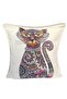 Woven Cat Motif Decorative Throw Pillow Pillow Case Set of 2