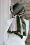 Women's Luxury Medina Silk Shawl Beige - Emerald Green