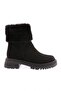 Detailed Black Suede Women's Boots 331332682
