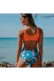 Floral Side Rope Detailed High Waist Bikini Set - 2