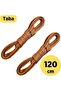 120 Cm Tan Flat Waxed Laces, Cotton Knitted Boots Shoelaces