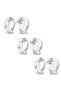 100% Cotton Newborn Muslin Gloves Set of 3 Iconique Lapin-Grey Rabbit Pattern