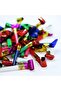 2 Pieces Colorful New Year's Hat Party Mask and Whistle Set Paper Triangle Cation Set Mother-in-Law Whistle - 8
