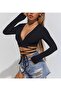 Women's Rope Tie Detailed Crop Blouse - 2