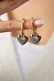 Women's Heart Detailed Hoop and Hook Model Earrings - 3