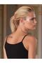 Pack of 3 Ribbed Rope Strap Women's Undershirt 100% Cotton Black - 2
