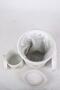 Shems Cream French Lace Bathroom Dirty Laundry Basket and Toilet Seat Set 6 Pieces - 2