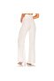 Women's White Wide Leg High Waist Pants - 3