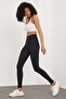 Women's Black Waist-Sculpting Shiny Disco Leggings - 4
