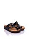 Genuine Leather Black Women's Slippers - 2
