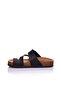 Genuine Leather Black Women's Slippers - 4