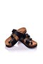 Genuine Leather Black Women's Slippers - 5