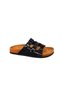 Genuine Leather Black Women's Slippers - 3