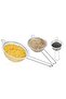 3 Pieces Stainless Steel Strainer Colander Vegetable Oil Strainer Flour Sieve Filter 10-14-16 Cm