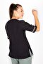 Women's Şile Cloth Short Sleeve Black Blouse - 2