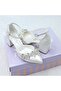 6.5 cm Jewelled Design Off-White Stiletto Bridal Shoes Aslı Acar - 3