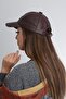 13580 Brown Leather Cap - 3