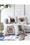 4-Piece Valentine's Day Concept Double Sided Special Design Modern Raschel Knitted Combination Throw Pillow Cover Set