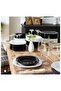Carine Noir Black Cake Plate 19cm Set of 6 - 4