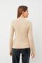 Women's Cream Finger Detailed Bodysuit - 3