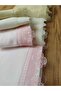 Dowry Ottoman Needle Embroidered Velvet Hand and Face Towel Set Set of 3 50/90cm 30/50cm - 3