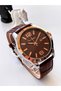 800411f10k Leather Cord Men's Wristwatch 30 Mt Waterproof + Tiger Eye Bracelet - 3