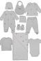 Baby Girl Hospital Release Simple Luxury 100% Natural Cotton Newborn Rose Embroidered Jumpsuit Bodysuit Set 50 Cm - 2