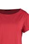 Kırmızı %100 Pamuk Oversize/Geniş Kalıp Kayık Yaka Örme T-Shirt TWOSS20TS0140 - 7