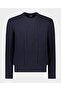 Men's Knitted Roundneck C.W.Wool Sweater - 5
