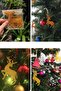 Gold Felt Deer Christmas Tree Ornament Glittered Eva Tree and Gift Ornament 6 Pieces - 3