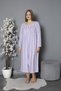 100% Cotton Seasonal Combed Cotton Long Sleeve Plus Size Mother's Nightgown 1514 - 3