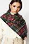 Green Soft Textured Plaid Scarf TWOAW20AT0040