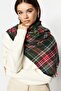 Green Soft Textured Plaid Scarf TWOAW20AT0040 - 2