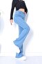 Olivier Ice Blue Flared Leg Denim Trousers High Waist Flared Jeans Comfortable (Extra Comfortable) Drv